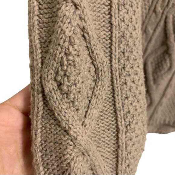 Lucky Brand Beige Cable Knit Mock Neck Sweater - Picture 3 of 9